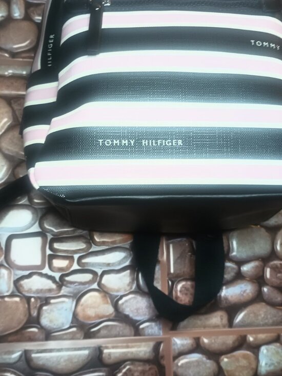 Tommy Hilfiger Pink & Black Mini Backpack Adjustable Straps New main image 7